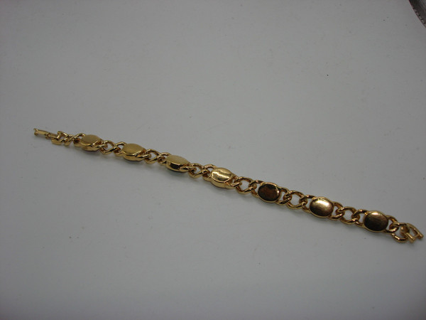 Vintage Louis Stern Scarab Beetle Gold Tone Bracelet (7