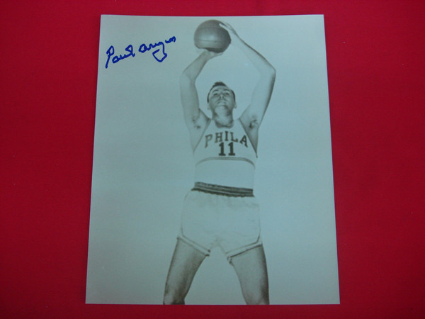 Paul Arizin Signed 8x10 Photo - Philadelphia Warriors Legend, Hall of Famer (Villanova)