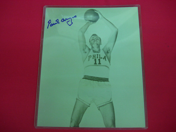 Paul Arizin Signed 8x10 Photo - Philadelphia Warriors Legend, Hall of Famer (Villanova)