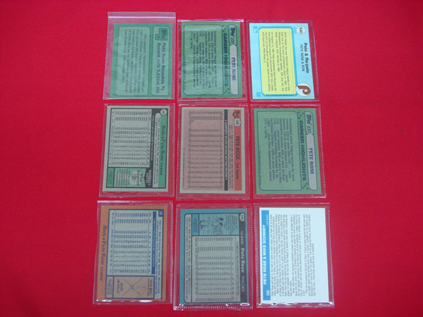 Pete Rose Baseball Card Lot (9 Cards, Topps, Coca-Cola, Burger King & More)