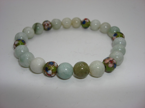 Authentic Nephite Jade Bracelets Set of 2 | Unique Designs & Stretch Fit