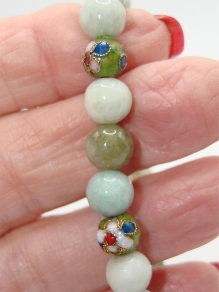 Authentic Nephite Jade Bracelets Set of 2 | Unique Designs & Stretch Fit