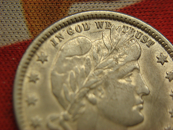 1898 Barber Quarter - High Detail, Attractive Toning - US Silver Coin