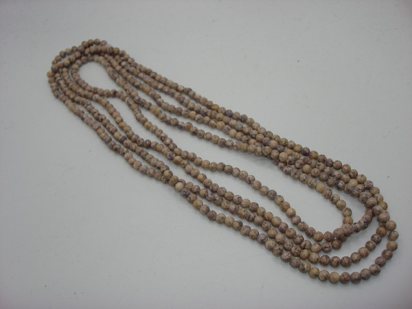 Vintage Blue Veined Sodalite Necklace - 68 Inch Long Estate Find