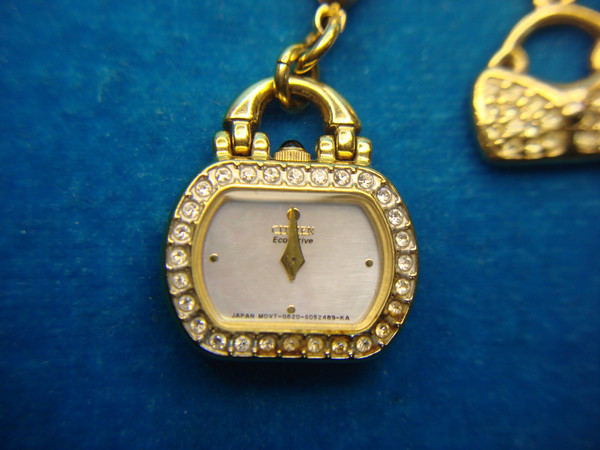 Citizen Eco-Drive Purse Bracelet Watch - Interchangeable Charms - Gold Tone - 8 Inch