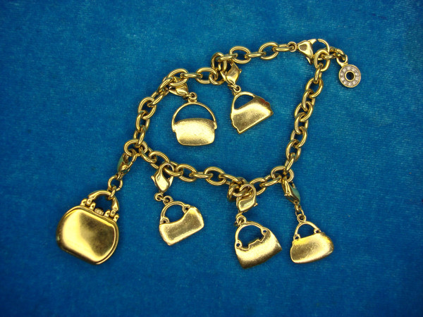 Citizen Eco-Drive Purse Bracelet Watch - Interchangeable Charms - Gold Tone - 8 Inch