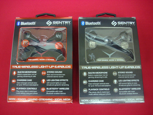 Sentry Pro Audio Light-Up True Wireless Earbuds - Bluetooth, LED & Immersive Sound