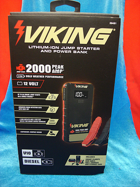 Viking 59491 2000 AMP Lithium Jump Starter & Power Bank - New, Unopened