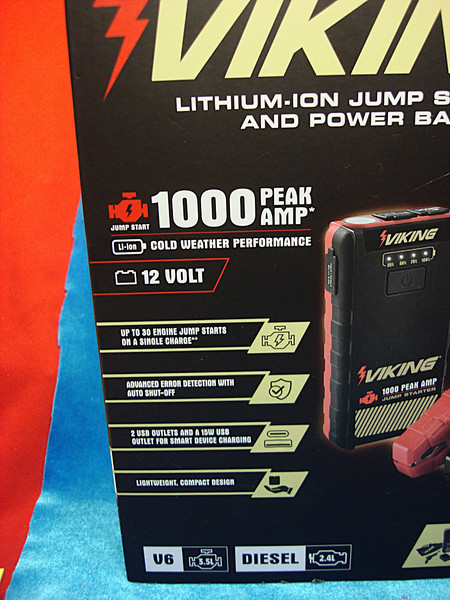 Viking 59527 1000A Lithium Jump Starter & Power Bank - New, Unopened