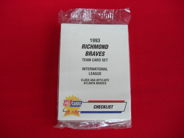 1993 Fleer ProCards Richmond Braves MiLB Team Set - Javy Lopez, Chipper Jones, Ryan Klesko