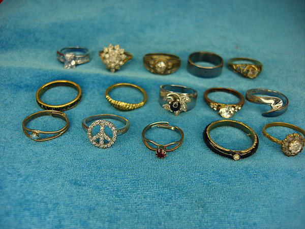Vintage & Modern Fashion Ring Lot (15pc) - Unique Styles Under $3 Each