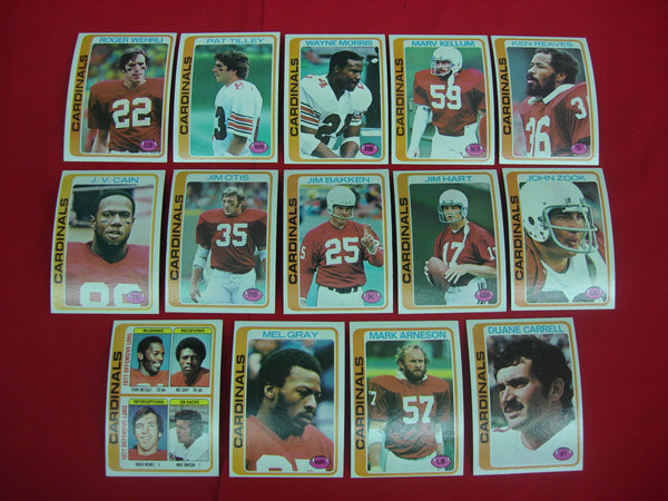 1978 Topps St. Louis Cardinals Football Card Lot (14 Cards) - EX-MT Condition