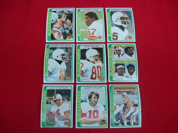 1978 Topps Tampa Bay Buccaneers Football Card Lot (9 Cards, EX-MT+ Condition)