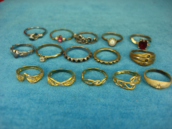 Vintage & Modern Fashion Ring Lot - 15 Dainty, Unique Pieces Under $3 Each