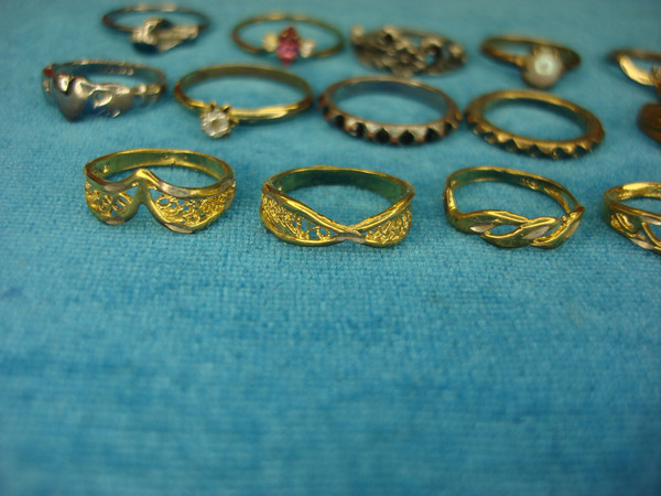 Vintage & Modern Fashion Ring Lot - 15 Dainty, Unique Pieces Under $3 Each
