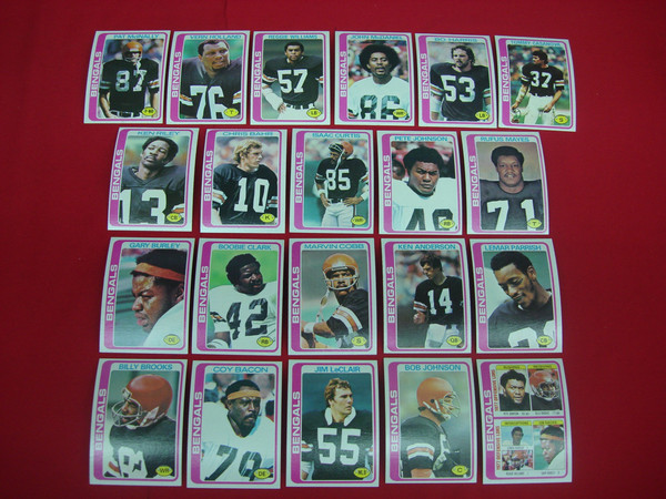 Vintage 1978 Topps Cincinnati Bengals Football Card Lot (21 Cards, EX-MT+)
