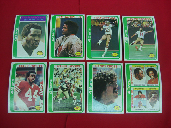 1978 Topps San Francisco 49ers Football Card Lot (8 Cards) - EX-MT Condition