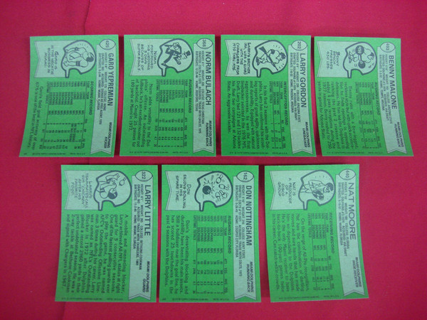 Vintage 1978 Topps Miami Dolphins Football Card Lot (7 Cards, EX-MT+ Condition)