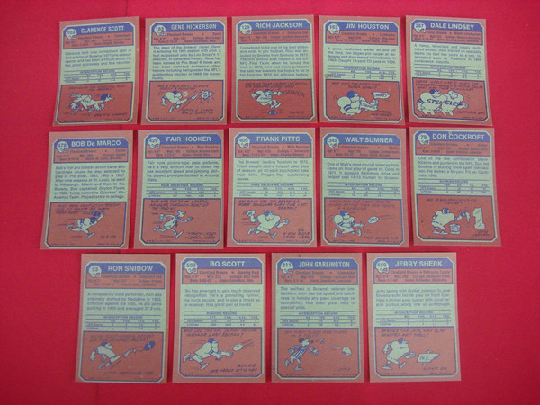 1973 Topps Cleveland Browns Football Card Lot (14 Cards, EX-MT+ Condition)