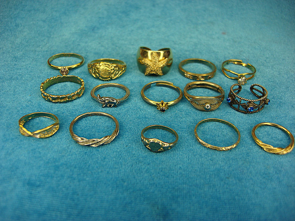 Vintage & Modern Dainty Fashion Ring Set of 15 - Estate Collection, Great Value