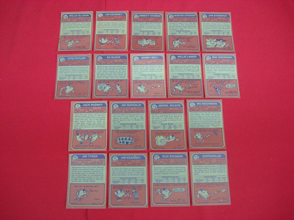 1973 Topps Kansas City Chiefs Football Card Lot (18 Cards) - EX-MT or Better