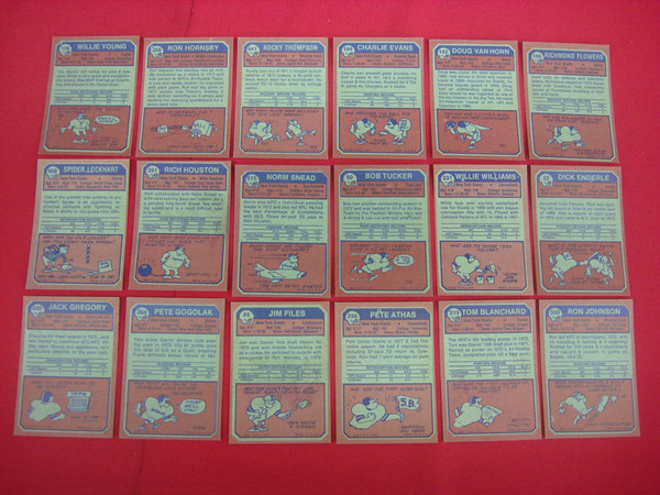 Vintage 1973 Topps New York Giants Football Card Lot (18 Cards) - Excellent Condition
