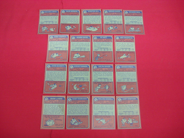 1973 Topps New York Jets Football Card Lot (17 Different Cards) - EX-MT Condition