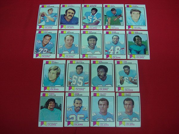 Vintage 1973 Topps Houston Oilers Football Card Lot (18 Cards, EX-MT+)