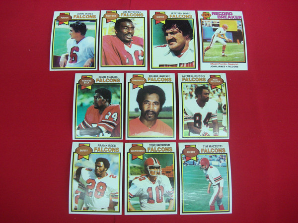 Vintage 1979 Topps Atlanta Falcons Football Card Lot (10 Cards, EX-MT+)