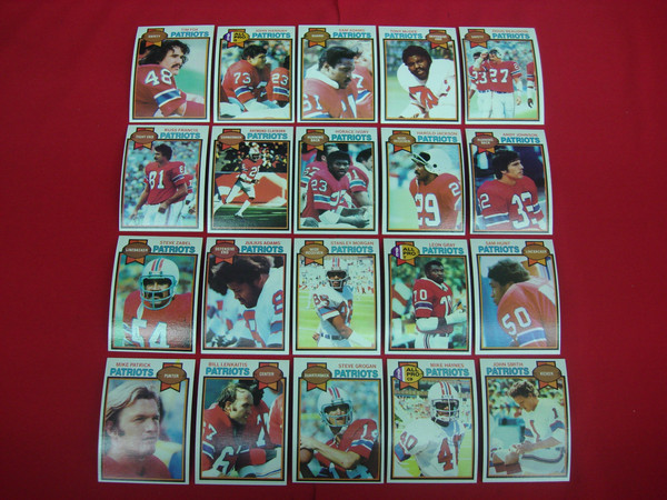 Vintage 1979 Topps New England Patriots Football Card Lot (20 Cards, EX-MT+)
