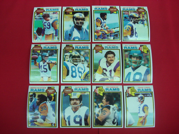 Vintage 1979 Topps Los Angeles Rams Football Card Lot (EX-MT+)