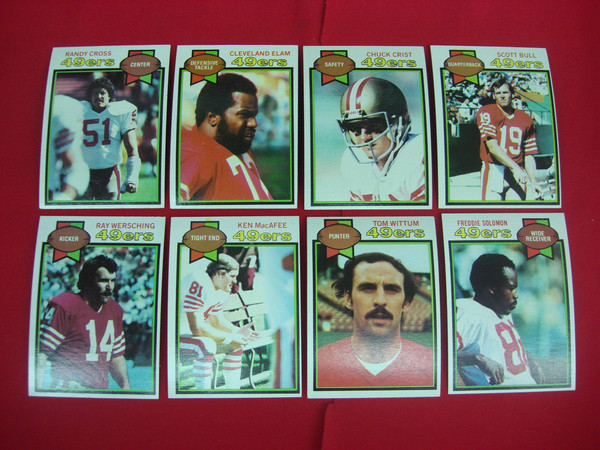 1979 Topps San Francisco 49ers Football Card Lot (8 Cards) - Excellent to Mint Condition