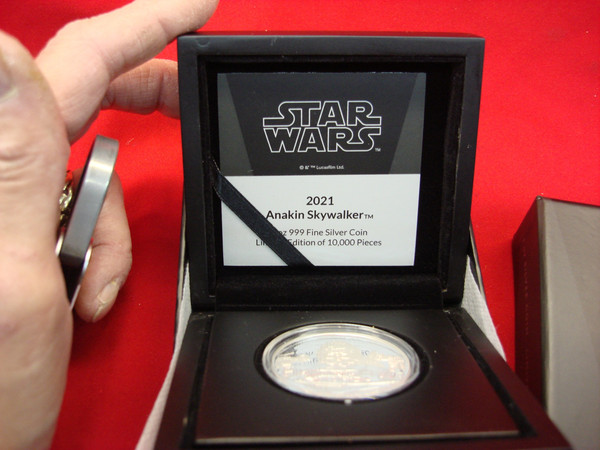 2021 NIUE Anakin Skywalker Proof Silver Coin .999 Fine - Star Wars Collectible