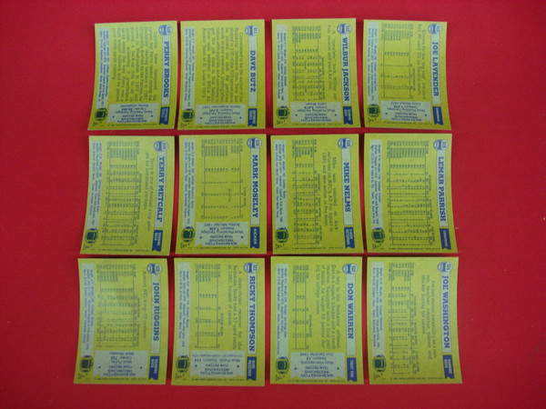 1982 Topps Washington Redskins Football Cards (Lot of 12) - Excellent to Mint Condition