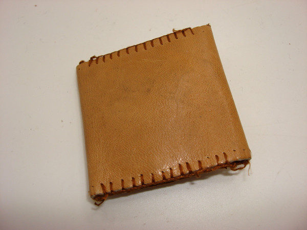 Vintage Leather Pocket Reliquary with Sacred Heart & Religious Medal - 1928