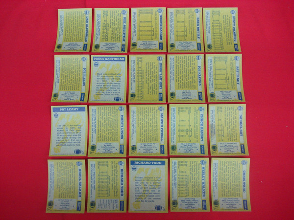 Vintage 1982 Topps New York Jets Football Card Lot (20 Cards, EX-MT+ Condition)