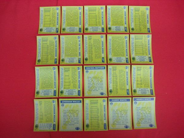 1982 Topps Dallas Cowboys Football Card Lot (20 Cards) - EX-MT or Better