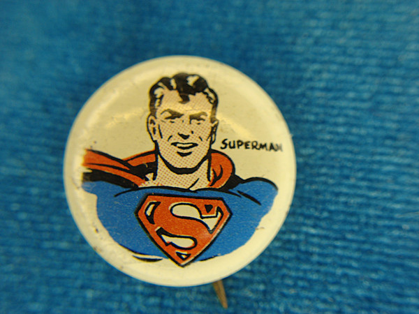 Vintage Superman Kellogg's PEP Pin - Collectible Comic Era Gift