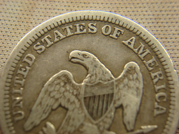 1854-O Seated Liberty Quarter Variety III - Arrows & No Rays (Circulated)