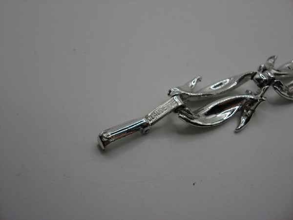 Vintage 1960s Claudette Silver Tone Metal Bracelet | Estate Find - 6.5 inches