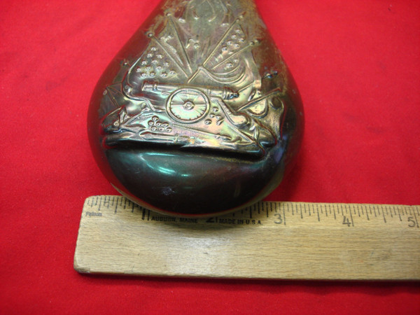 Vintage Copper & Brass Powder Flask - Italian Made, 30gn Capacity