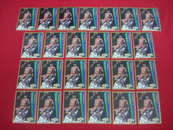 Vintage 1992-93 Fleer Slam Dunk Michael Jordan Card Lot #273 (25 Cards) - Untouched Collection