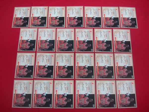 Vintage 1992-93 Fleer Slam Dunk Michael Jordan Card Lot #273 (25 Cards) - Untouched Collection