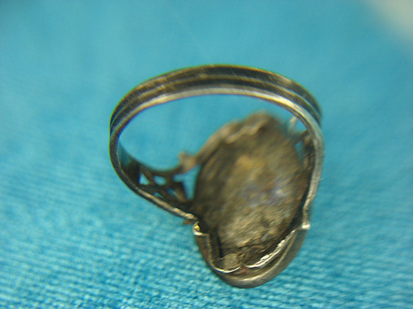Vintage Sterling Silver Blister Pearl Ring - Size 4 3/4