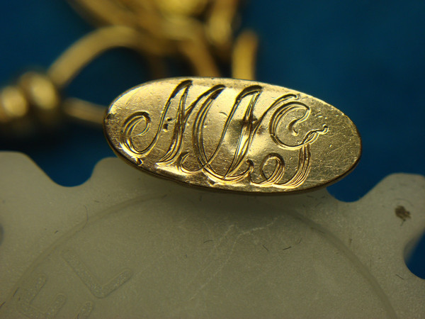 Antique Gold Filled Pocket Watch Fob & Chain - Patented Design, Excellent Condition