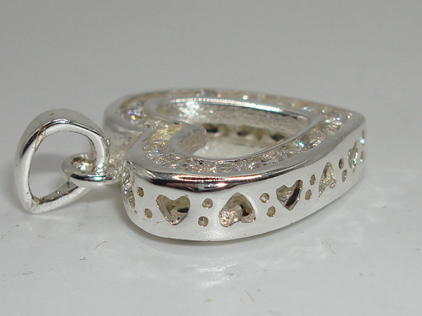 Sterling Silver Reversible Topaz & Quartz Heart Pendant | 925