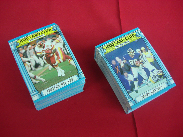1985 Topps 1000 Yard Club Football Card Lot (140+ Cards) - Excellent/Mint Condition
