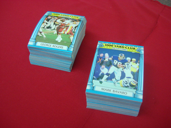 1985 Topps 1000 Yard Club Football Card Lot (140+ Cards) - Excellent/Mint Condition
