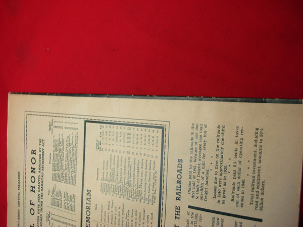 Original Reading-Jersey Central Magazine - WWII Era (Jan 1942) - Vintage Collectible