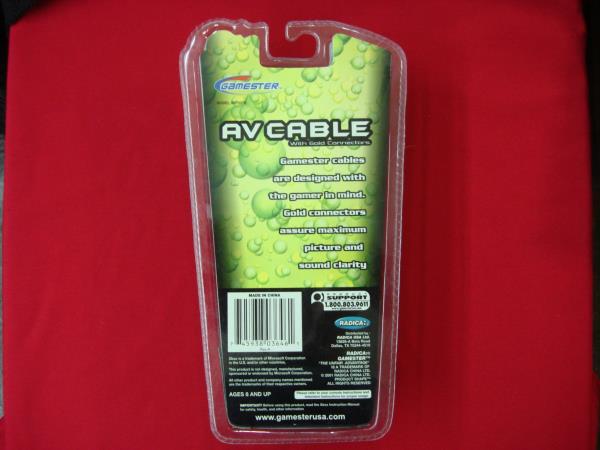 Brand New Xbox AV Cable - Gold Plated Ends by Gamestar (Sealed)